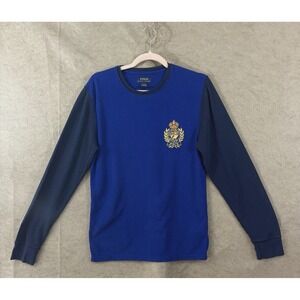 Polo Ralph Lauren‎ Waffle Knit Sleep Shirt Mens Sz M Blue Embroidered Crest